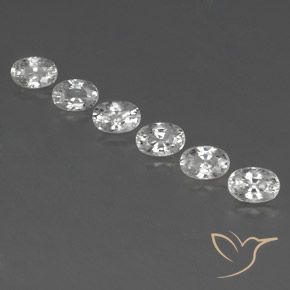 5.31ctw Natural White Zircon, Oval, VVS-VS
