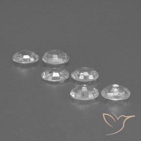 Zircon Gemstones in 6 x 4 mm (calibrated) Size for Sale, Zircon Stones in White Color