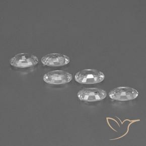 Zircon Gemstones in 6 x 4 mm (calibrated) Size for Sale, Zircon Stones in White Color