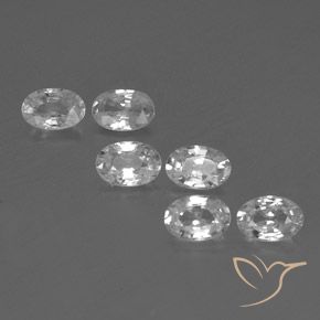 4.31ctw Natural White Zircon, Oval, VVS-VS