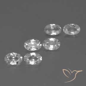 4.31 ctw White Zircon Stones, Natural Zircon in Oval Facet Shape for Sale