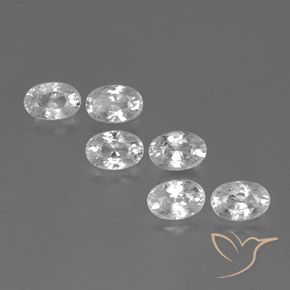 4.60ctw Natural White Zircon, Oval, VVS-VS