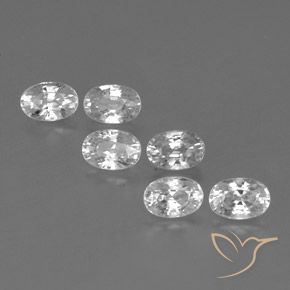 5.35ctw Natural White Zircon, Oval, VVS-VS