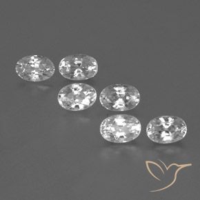5.07ctw Natural Clear White Zircon, Oval, VVS-VS