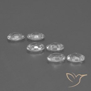 Zircon Gemstones in 6 x 4 mm (calibrated) Size for Sale, Zircon Stones in Clear White Color