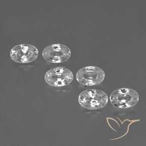 4.47ctw Natural Clear White Zircon, Oval, VVS-VS