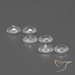 Zircon Gemstones in 6 x 4 mm (calibrated) Size for Sale, Zircon Stones in Clear White Color