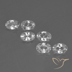 4.42ctw Natural Clear White Zircon, Oval, VVS-VS