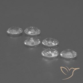 Zircon Gemstones in 6 x 4 mm (calibrated) Size for Sale, Zircon Stones in Clear White Color