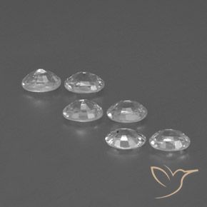 Zircon Gemstones in 6 x 4 mm (calibrated) Size for Sale, Zircon Stones in Clear White Color