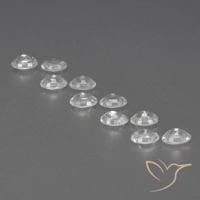 Zircon Gemstones in 6 x 4 mm (calibrated) Size for Sale, Zircon Stones in Clear White Color