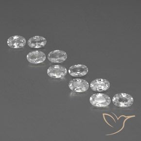 6.87ctw Natural White Zircon, Oval, VVS-VS, Photo A