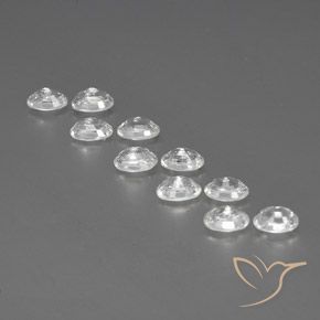Zircon Gemstones in 6 x 4 mm (calibrated) Size for Sale, Zircon Stones in White Color