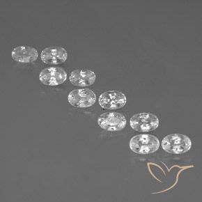8.29ctw Natural White Zircon, Oval, VVS-VS