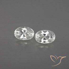1.62 ct White Zircon, 6.2 x 4.2 mm Oval Cut From Cambodia, Photo A