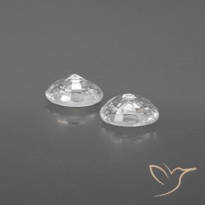Zircon Gemstones in 6.2 x 4.2 mm Size for Sale, Zircon Stones in White Color