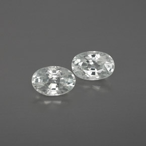Weiß Zirkon Edelstein - 0.9ct Oval facettiert (ID: 361508)