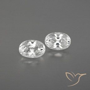 1.71 ct White Zircon, 6.1 x 4.2 mm Oval Cut From Cambodia, Photo A