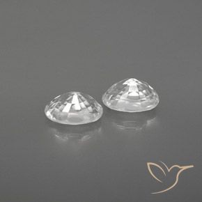 Zircon Gemstones in 6 x 4 mm (calibrated) Size for Sale, Zircon Stones in White Color