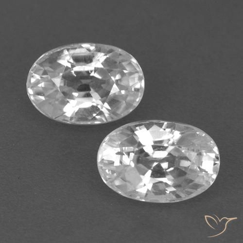 1.72ctw Natural White Zircon, Oval, VVS-VS