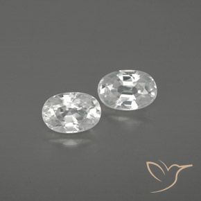 1.8 ct White Zircon, 6.3 x 4.3 mm Oval Cut From Cambodia, Photo A