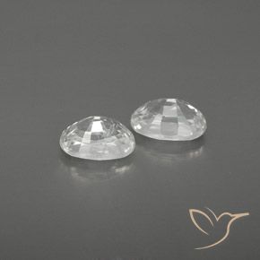 Zircon Gemstones in 6.3 x 4.3 mm Size for Sale, Zircon Stones in White Color