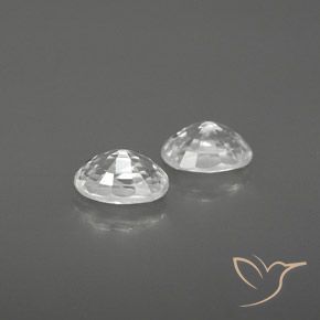 Zircon Gemstones in 6.2 x 4.2 mm Size for Sale, Zircon Stones in White Color