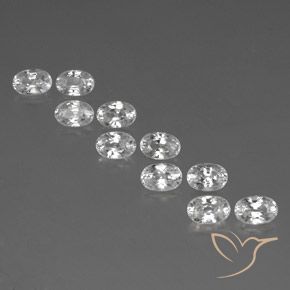 8.37ctw Natural White Zircon, Oval, VVS-VS