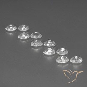 Zircon Gemstones in 6 x 4 mm (calibrated) Size for Sale, Zircon Stones in White Color