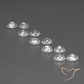Zircon Gemstones in 6 x 4 mm (calibrated) Size for Sale, Zircon Stones in White Color