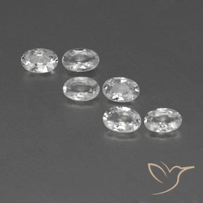 4.07ctw Natural White Zircon, Oval, VVS-VS
