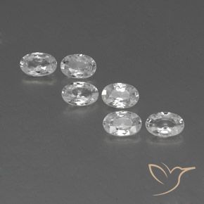 4.06ctw Natural White Zircon, Oval, VVS-VS