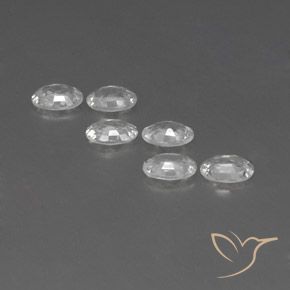 Zircon Gemstones in 6 x 4 mm (calibrated) Size for Sale, Zircon Stones in White Color