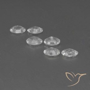 Zircon Gemstones in 6.2 x 4.2 mm Size for Sale, Zircon Stones in White Color