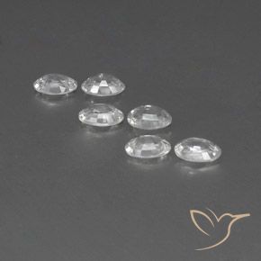 Zircon Gemstones in 6 x 4 mm (calibrated) Size for Sale, Zircon Stones in White Color