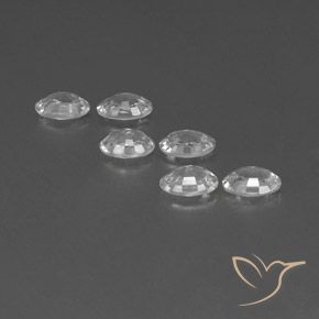 Zircon Gemstones in 6 x 4 mm (calibrated) Size for Sale, Zircon Stones in White Color