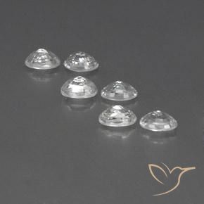 Zircon Gemstones in 6.2 x 4.2 mm Size for Sale, Zircon Stones in White Color