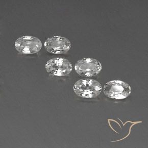 4.23ctw Natural White Zircon, Oval, VVS-VS