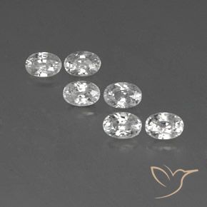 5.24ctw Natural White Zircon, Oval, VVS-VS