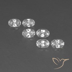 4.54ctw Natural White Zircon, Oval, VVS-VS