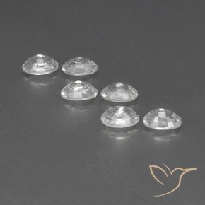 Zircon Gemstones in 6 x 4 mm (calibrated) Size for Sale, Zircon Stones in White Color