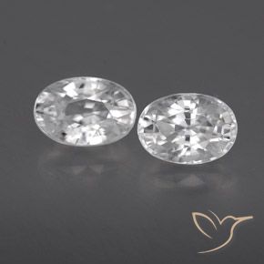 1.7 ct White Zircon, 6.1 x 4.2 mm Oval Cut From Cambodia, Photo A
