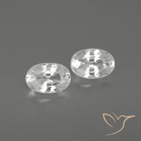 1.64 ct White Zircon, 6.2 x 4.1 mm Oval Cut From Cambodia, Photo A