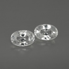 White Zircon Gem - 0.8ct Oval Facet (ID: 361551)