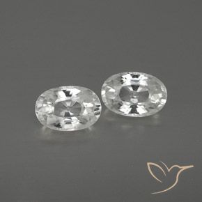 1.67 ct White Zircon, 6.3 x 4.3 mm Oval Cut From Cambodia, Photo A