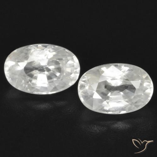 1.83 ct White Zircon, 6.2 x 4.2 mm Oval Cut From Cambodia, Photo A