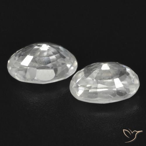 Zircon Gemstones in 6.2 x 4.2 mm Size for Sale, Zircon Stones in White Color