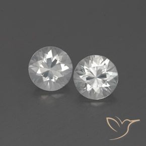 1.83 ct White Zircon, 5.5 mm Diamond Cut From Cambodia, Photo A