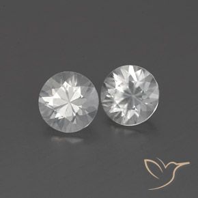 1.83 ctw White Zircon Stones, Natural Zircon in Diamond-Cut Shape for Sale