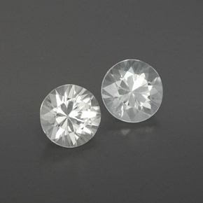 1.86 ctw White Zircon Stones, Natural Zircon in Diamond-Cut Shape for Sale